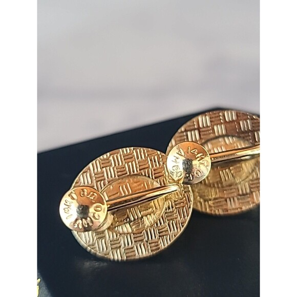 Amco 14K Gold Filled Floating Opal Screwback Earrings Vintage - Picture 8 of 10